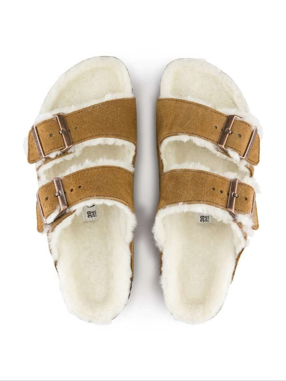 BIRKENSTOCK Arizona Shearling Sandals – Mink | Size 9 Boho Cozy Scandi Shearling